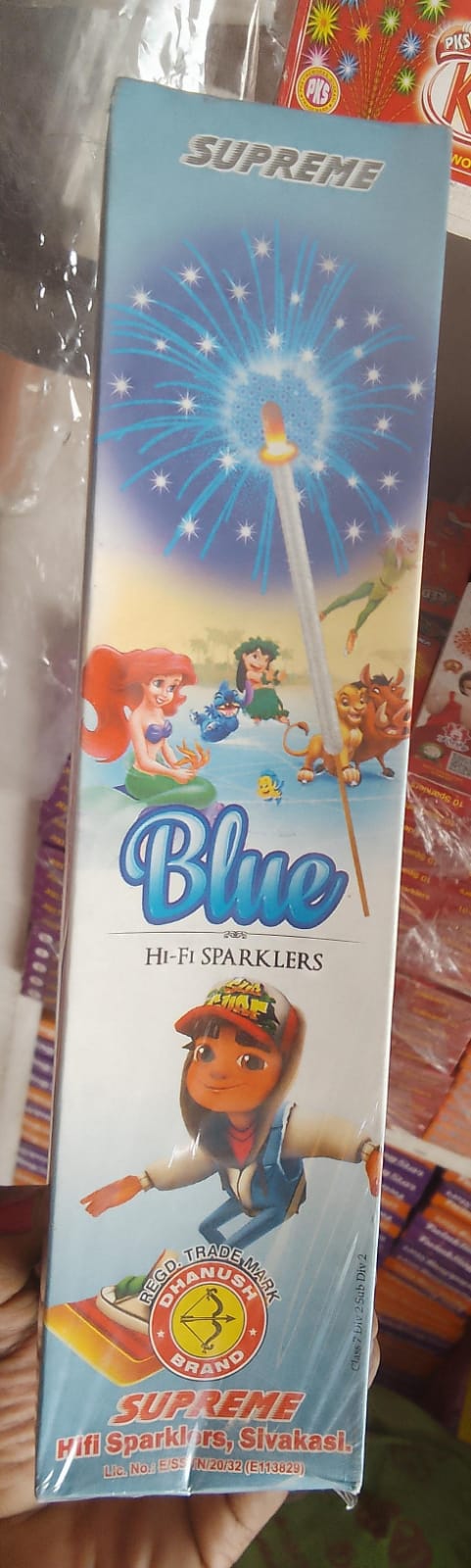 Krish Crackers 10 cm Blue sparklers 5boxes